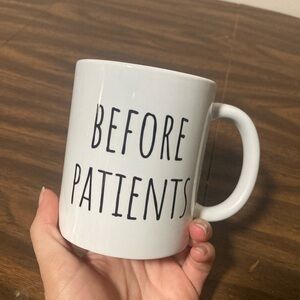 White Coffee Mug with Black Text